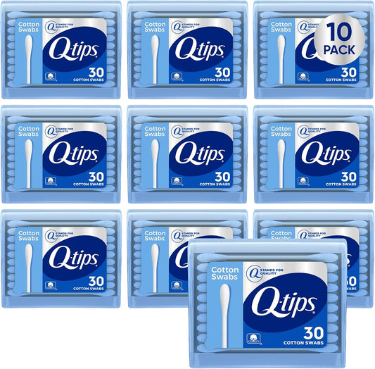 Q-tips Cotton Swabs, Travel-Size 10-Pack, 30 Ct Ea