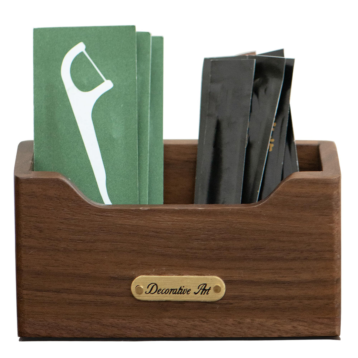 Wooden Toothpick Holder,Solid Wood Floss Pick Holder for Restaurant