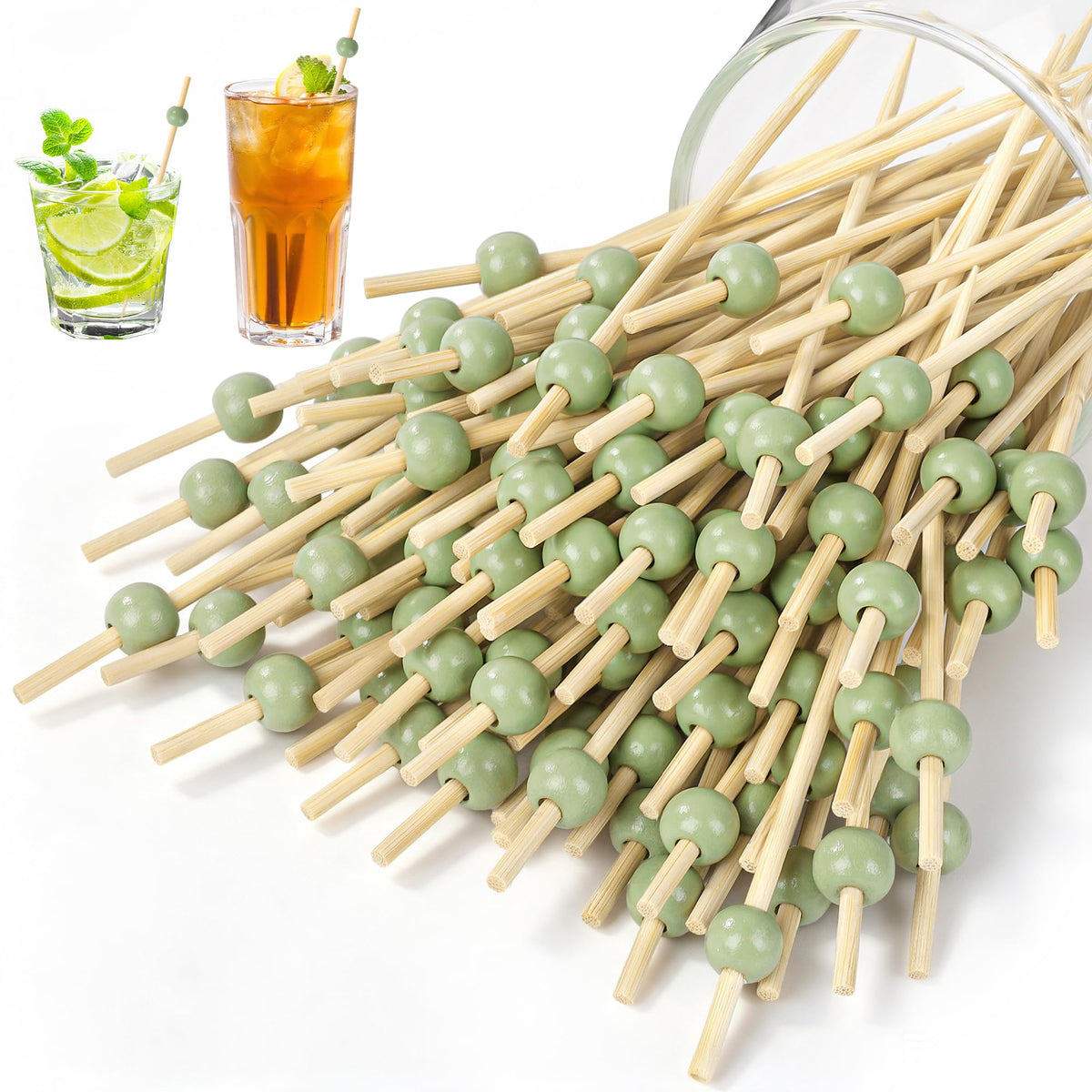 Aodaer 100 Pcs Golf Toothpicks 4.7 Inch Golf Cocktail Picks Skewers
