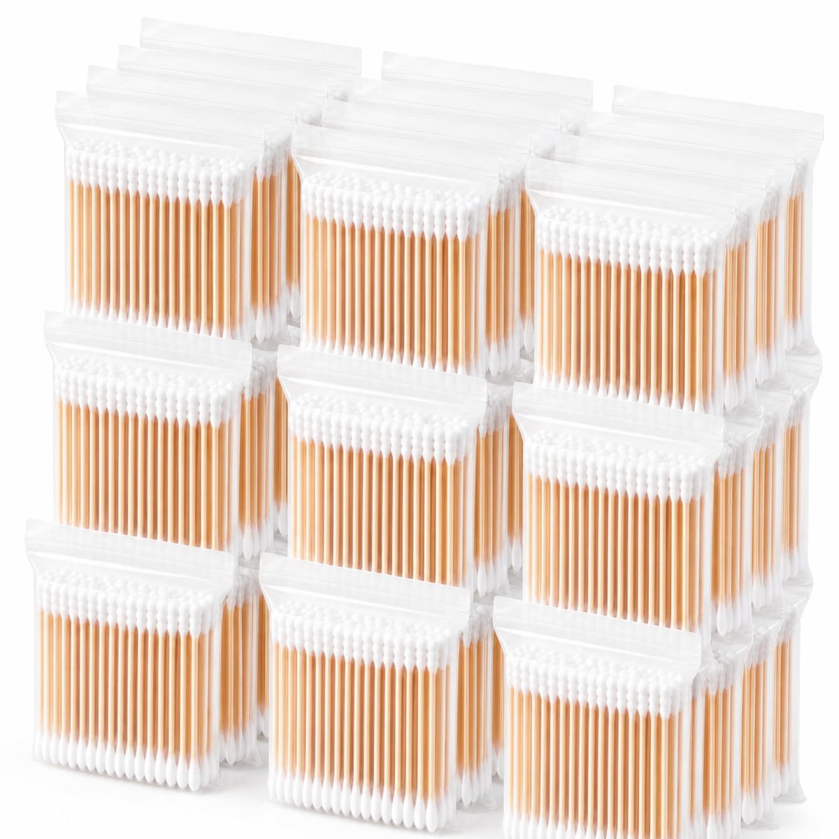 5000 Count Bamboo Cotton Swabs Double Round Buds for Makeup