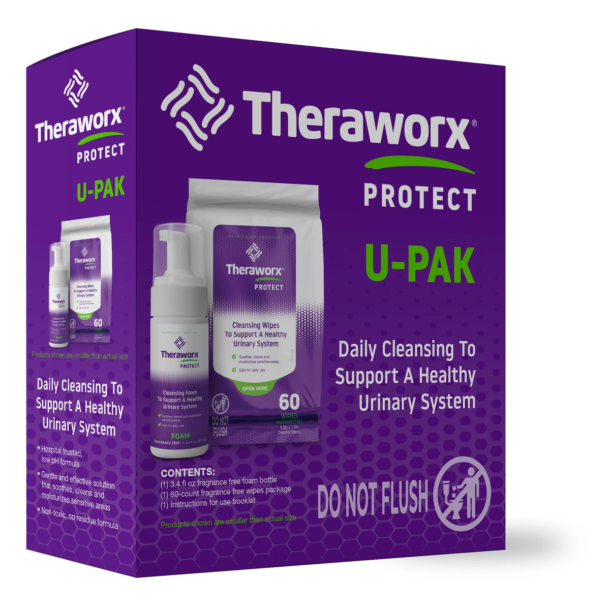 Theraworx Protect Cleansing Wipes - 60 Count (1 pack)