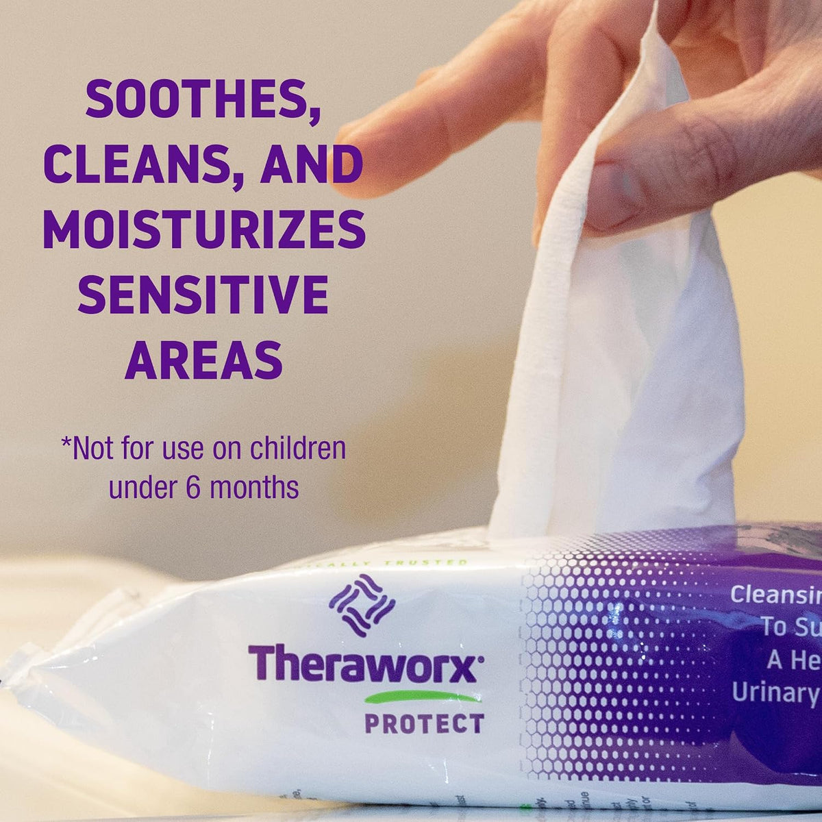 Theraworx Protect Cleansing Wipes - 60 Count (1 pack)