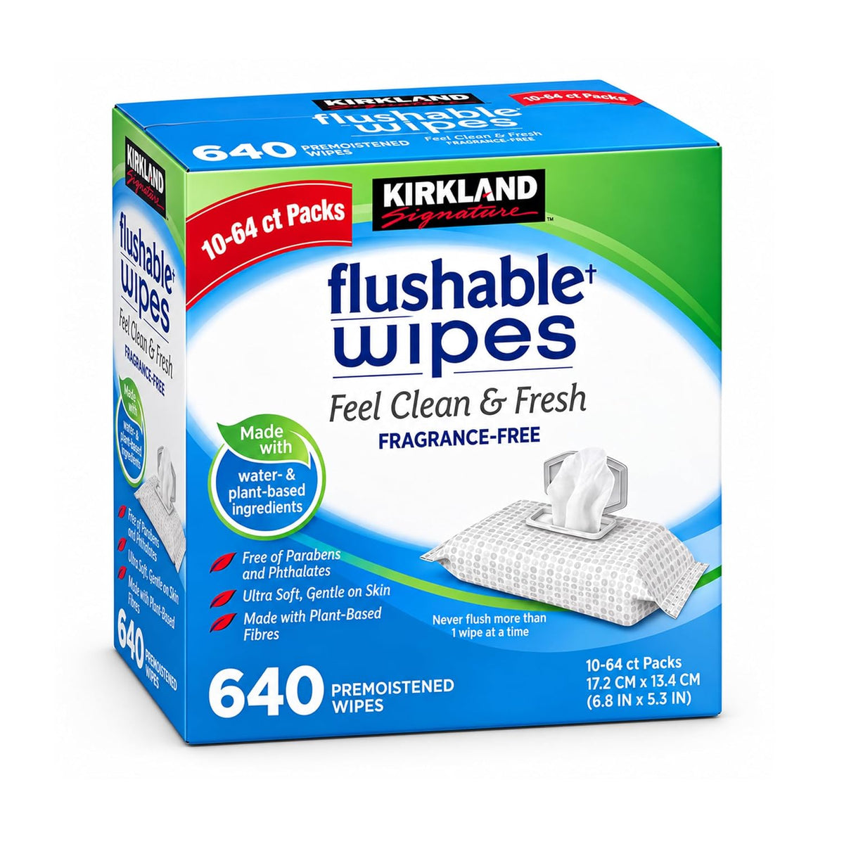 Kirkland Signature Kirkland signature moist flushable wipes 632 wipes, 632 count, White