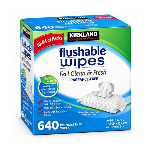 Kirkland Signature Kirkland signature moist flushable wipes 632 wipes, 632 count, White