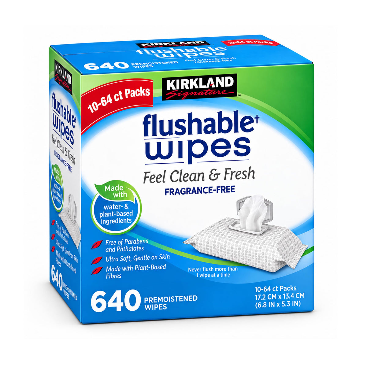 Kirkland Signature Kirkland signature moist flushable wipes 632 wipes, 632 count, White