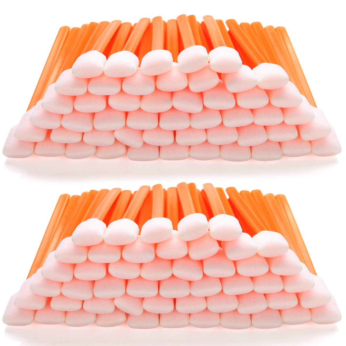 AAwipes Foam Cleaning Swab Sticks (200 pcs Large Rectangular Foam Tips, 5.25", Orange) Cleanroom Cleaning Swab Sponge Stick for Inkjet Printer, Optical Instruments