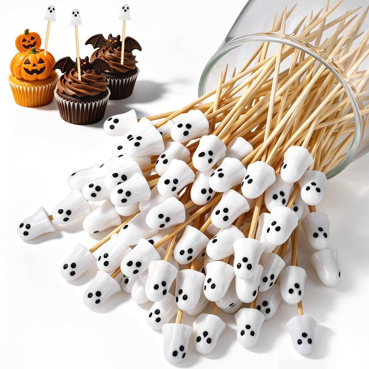 Aodaer 100 Pcs Golf Toothpicks 4.7 Inch Golf Cocktail Picks Skewers