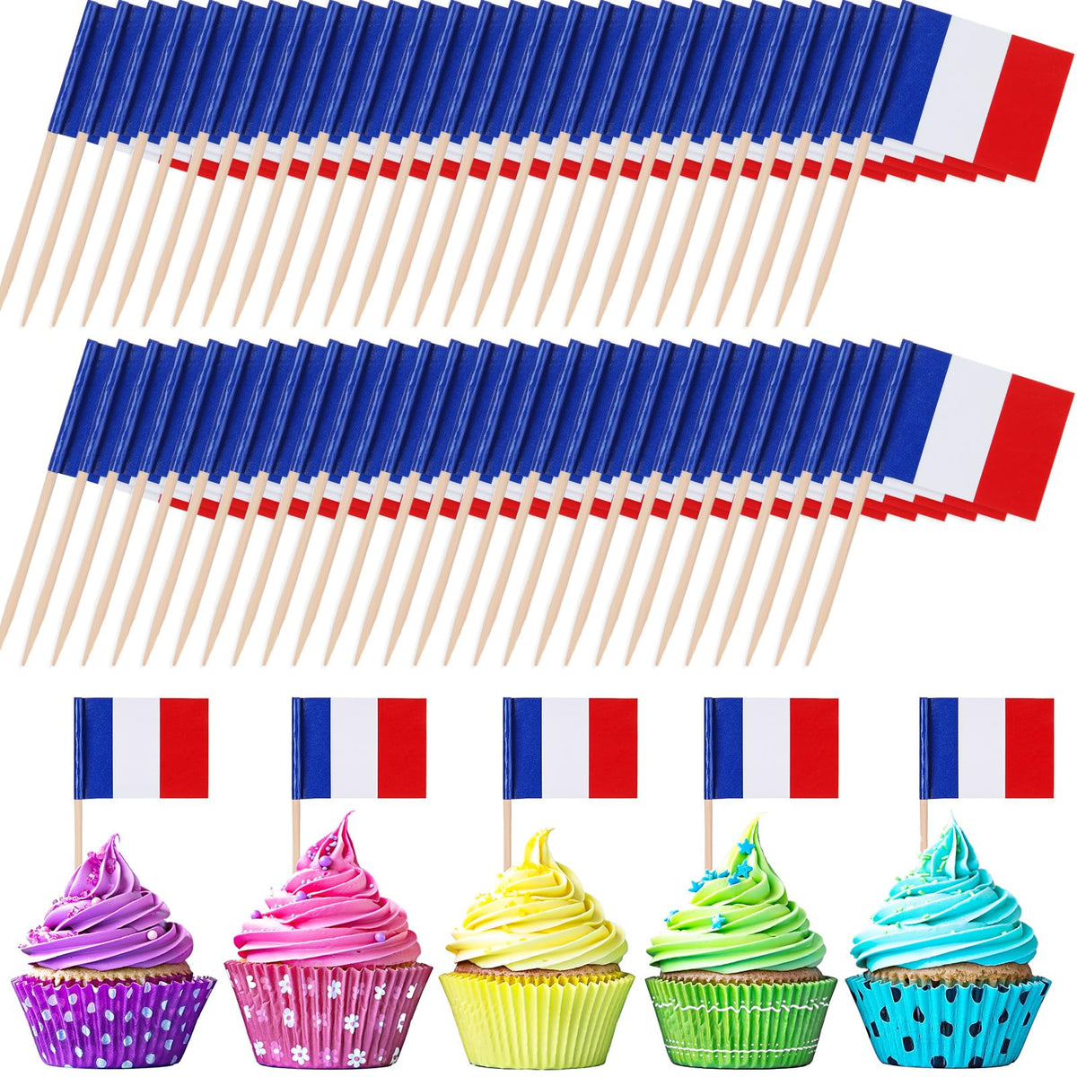 1000 Pcs Mexico Toothpick Flags, Mexican Flag Toothpicks, Cupcake Mexico Toppers, mini Stick Decorations Food Picks for National Day Party Birthday Cocktail Ice Cream Cake