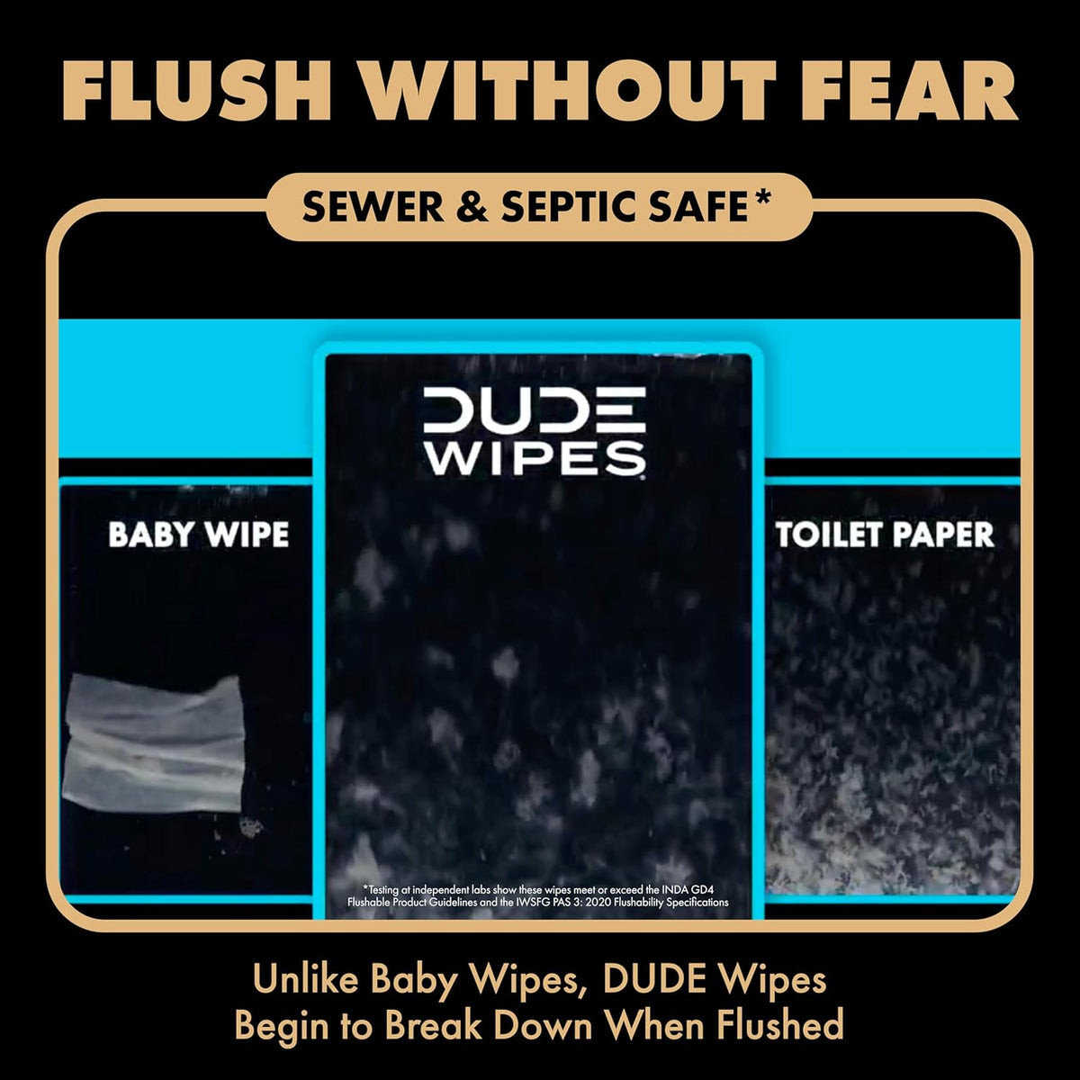 DUDE Wipes Morning Grind Adult Flushable Wipes, Coffee Scented, 144 Count