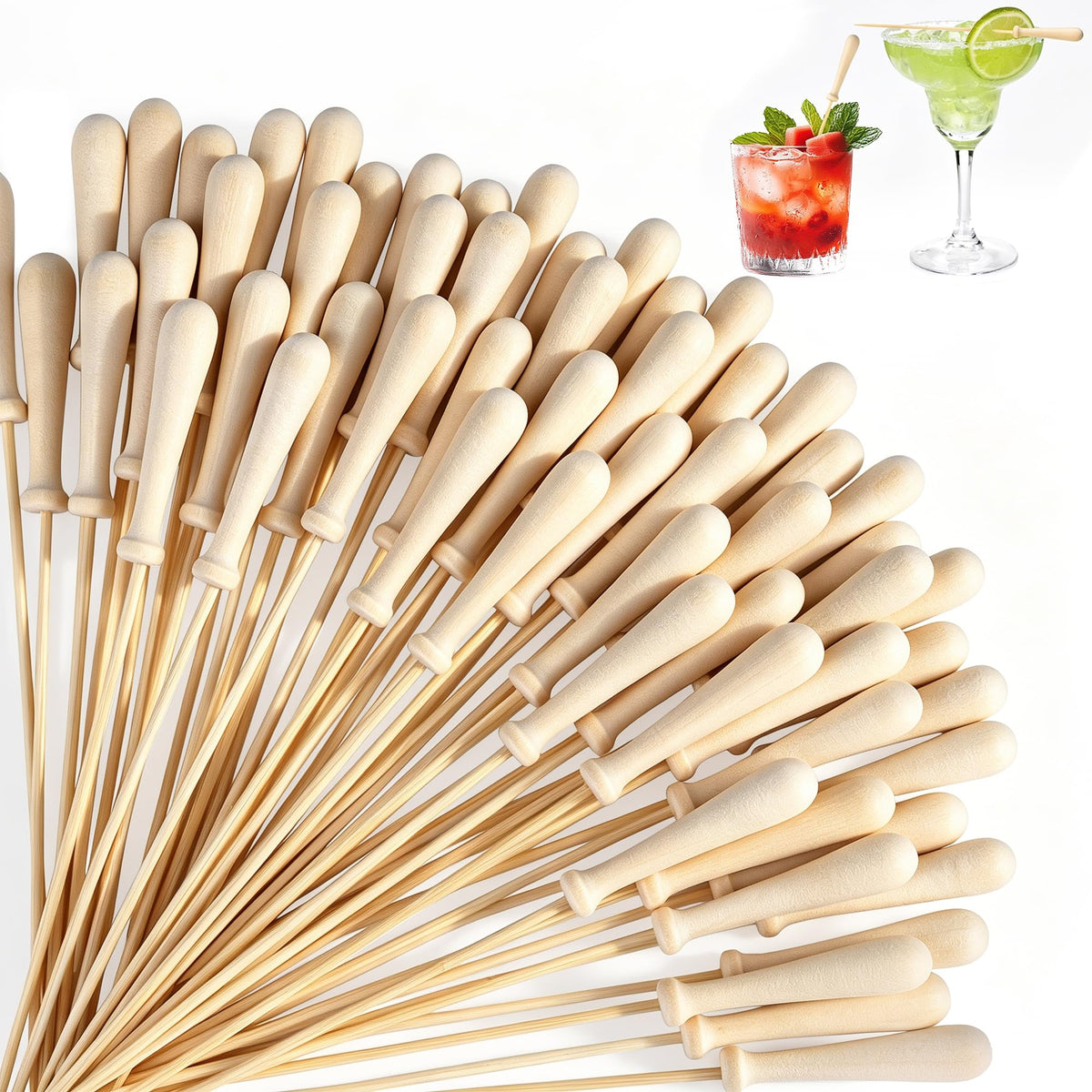 Aodaer 100 Pcs Golf Toothpicks 4.7 Inch Golf Cocktail Picks Skewers