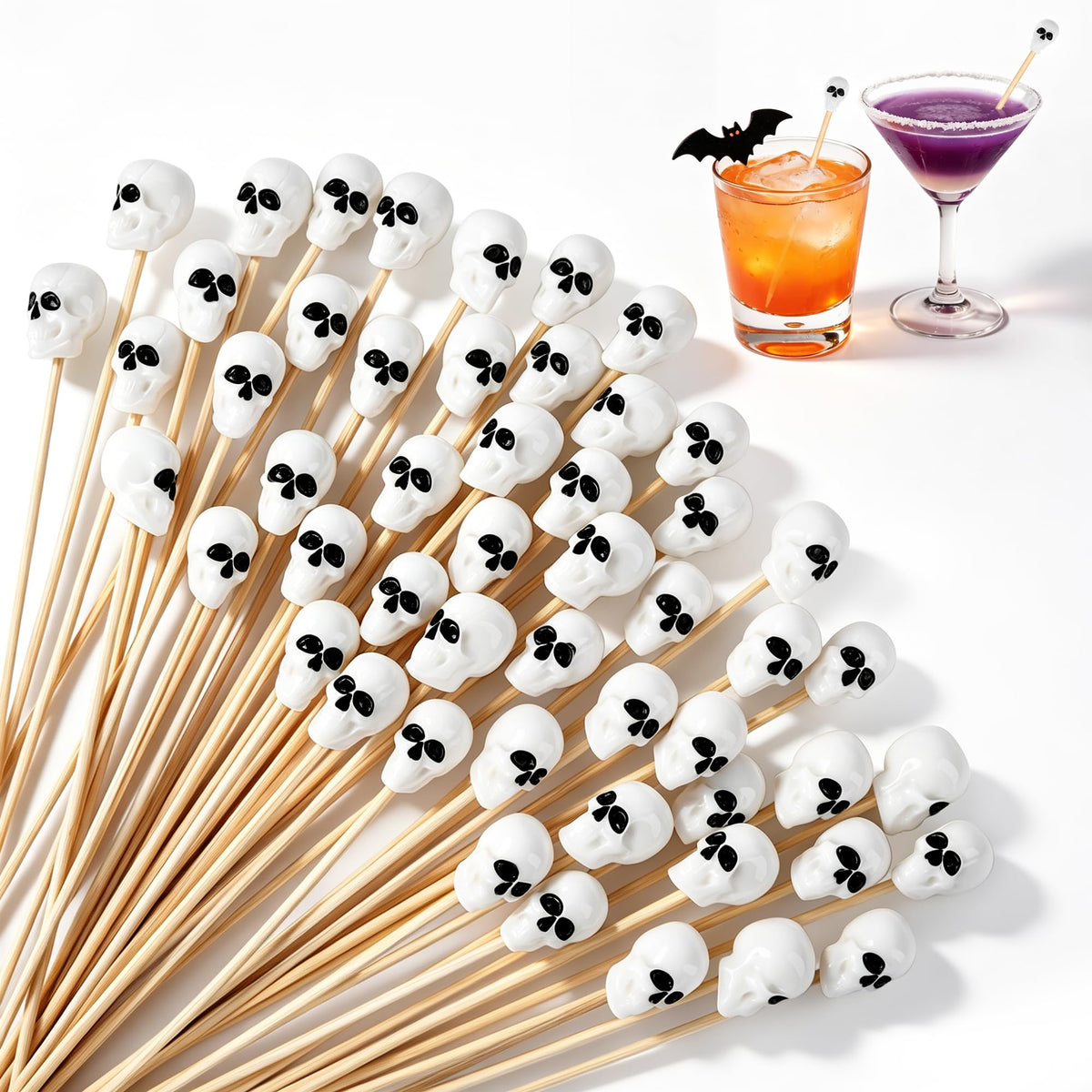 Aodaer 100 Pcs Golf Toothpicks 4.7 Inch Golf Cocktail Picks Skewers
