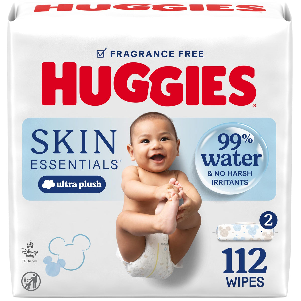 Huggies Skin Essentials Baby Wipes, 99% Water, 10 Packs, 560 Wipes