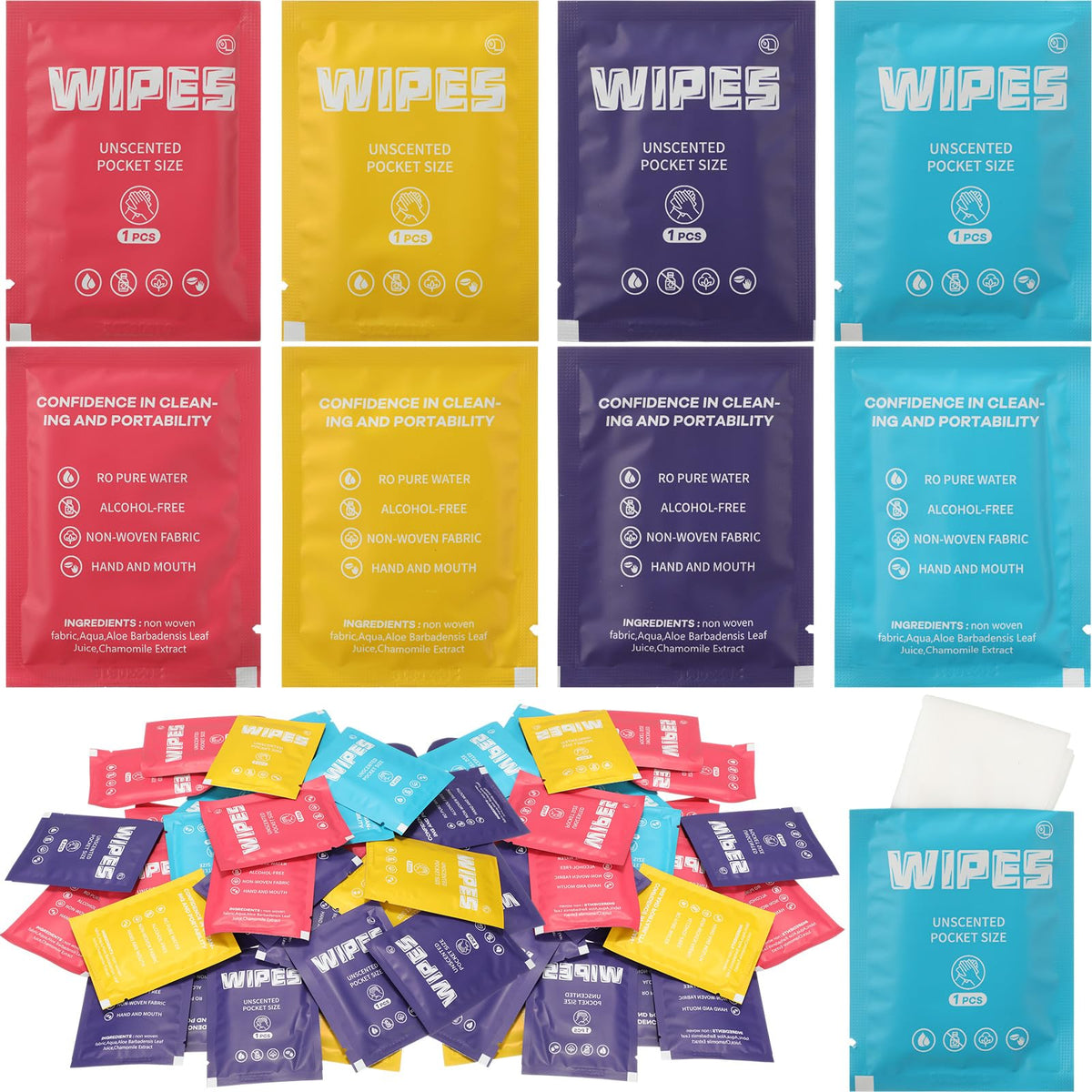 Lounsweer 500 Count Wet Wipes, Light Green