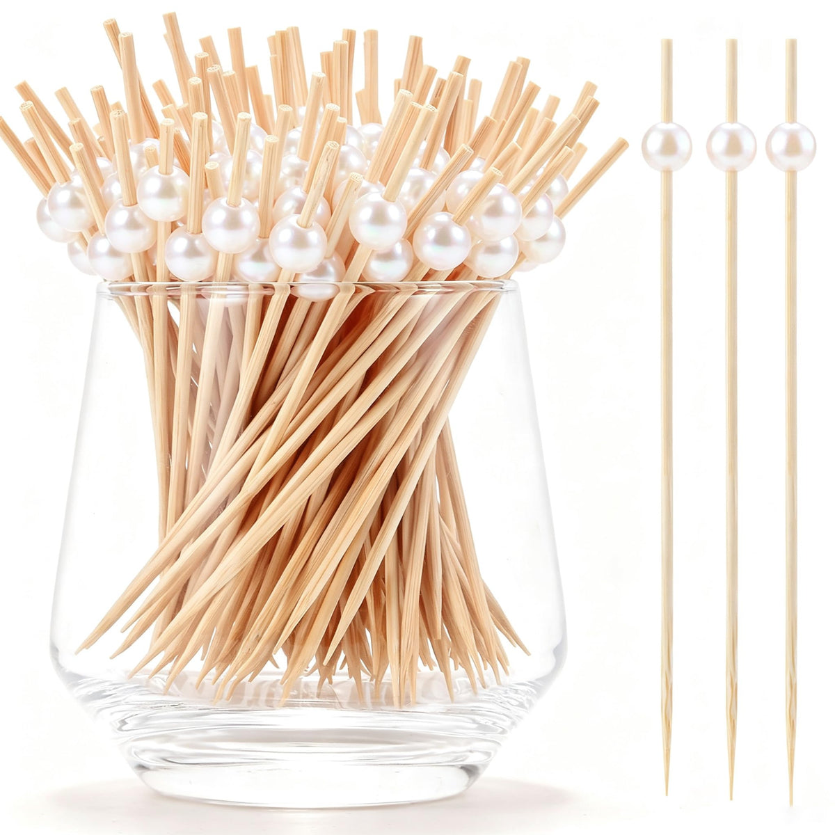 1000Pcs Cocktail Picks, Fancy Toothpicks for Appetizers Bamboo Tooth Picks