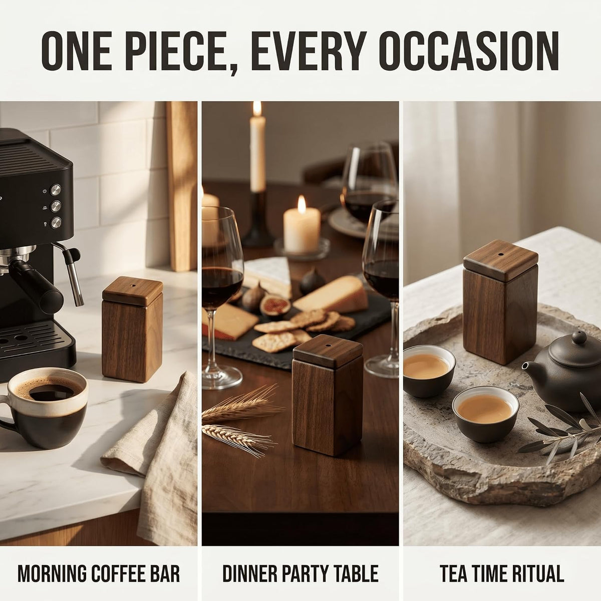 Walnut Wood Toothpick Dispenser with Magnetic Lid, Toothpick Holder