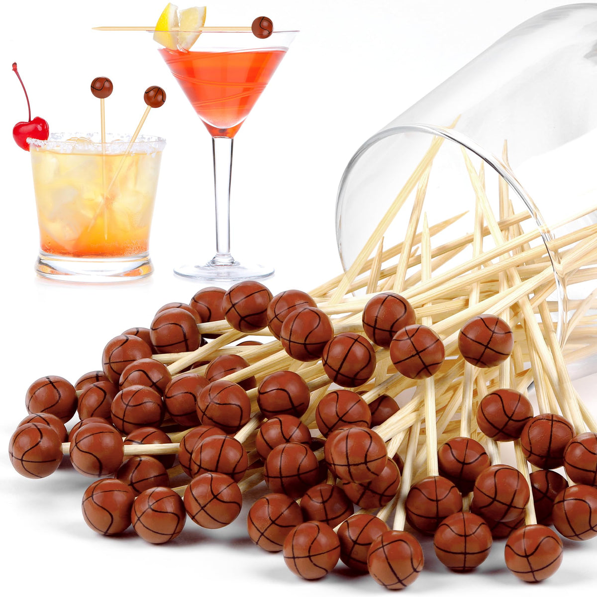 Aodaer 100 Pcs Golf Toothpicks 4.7 Inch Golf Cocktail Picks Skewers