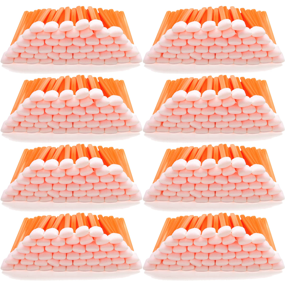 AAwipes Foam Cleaning Swab Sticks (200 pcs Large Rectangular Foam Tips, 5.25", Orange) Cleanroom Cleaning Swab Sponge Stick for Inkjet Printer, Optical Instruments