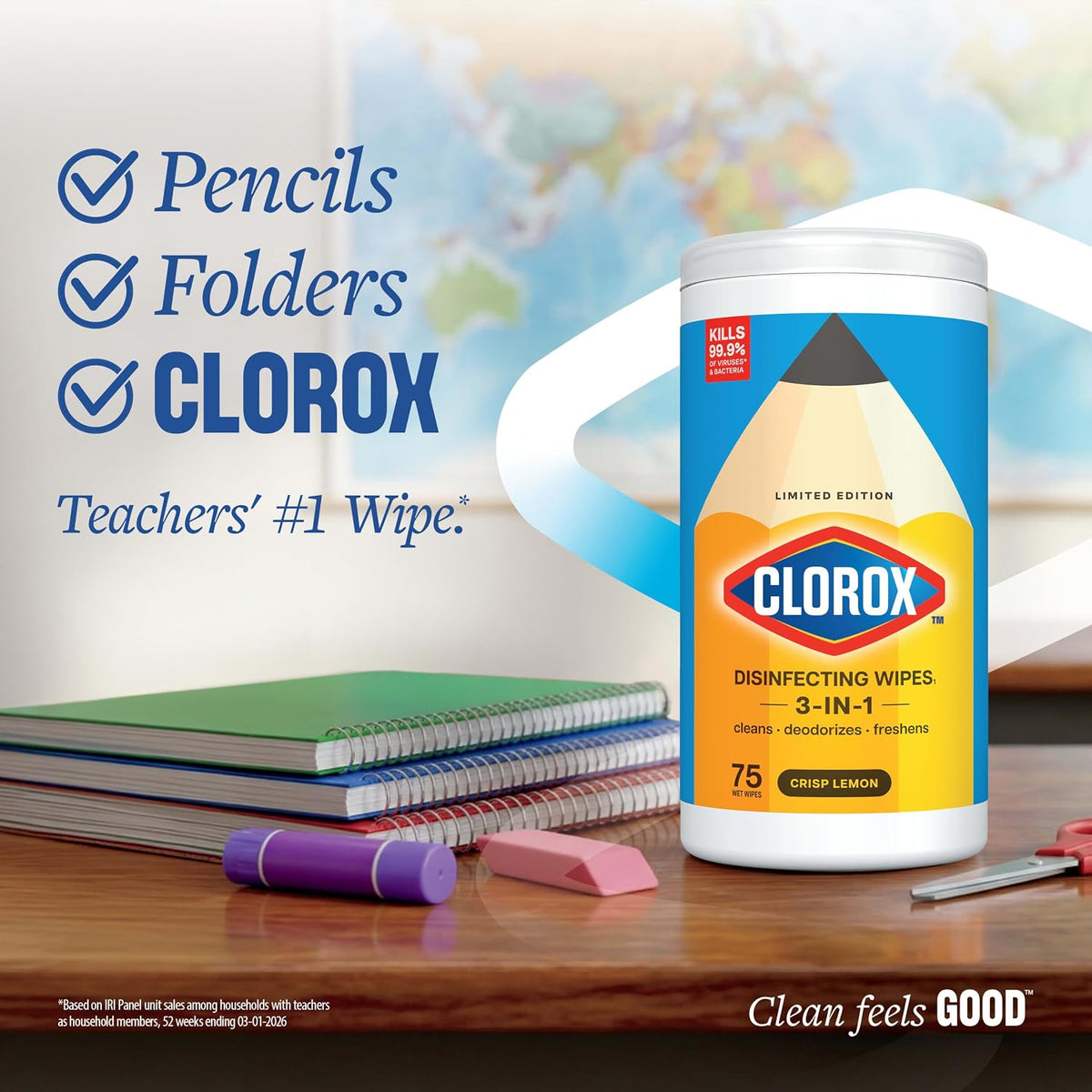 Clorox Disinfecting Wipes Cleaning Variety Pack, 75 Count, 3 Pack
