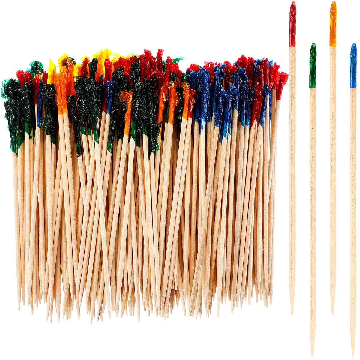 Handepo 4000 Pcs Cocktail Picks Sticks Frill Toothpicks, 4 Inch