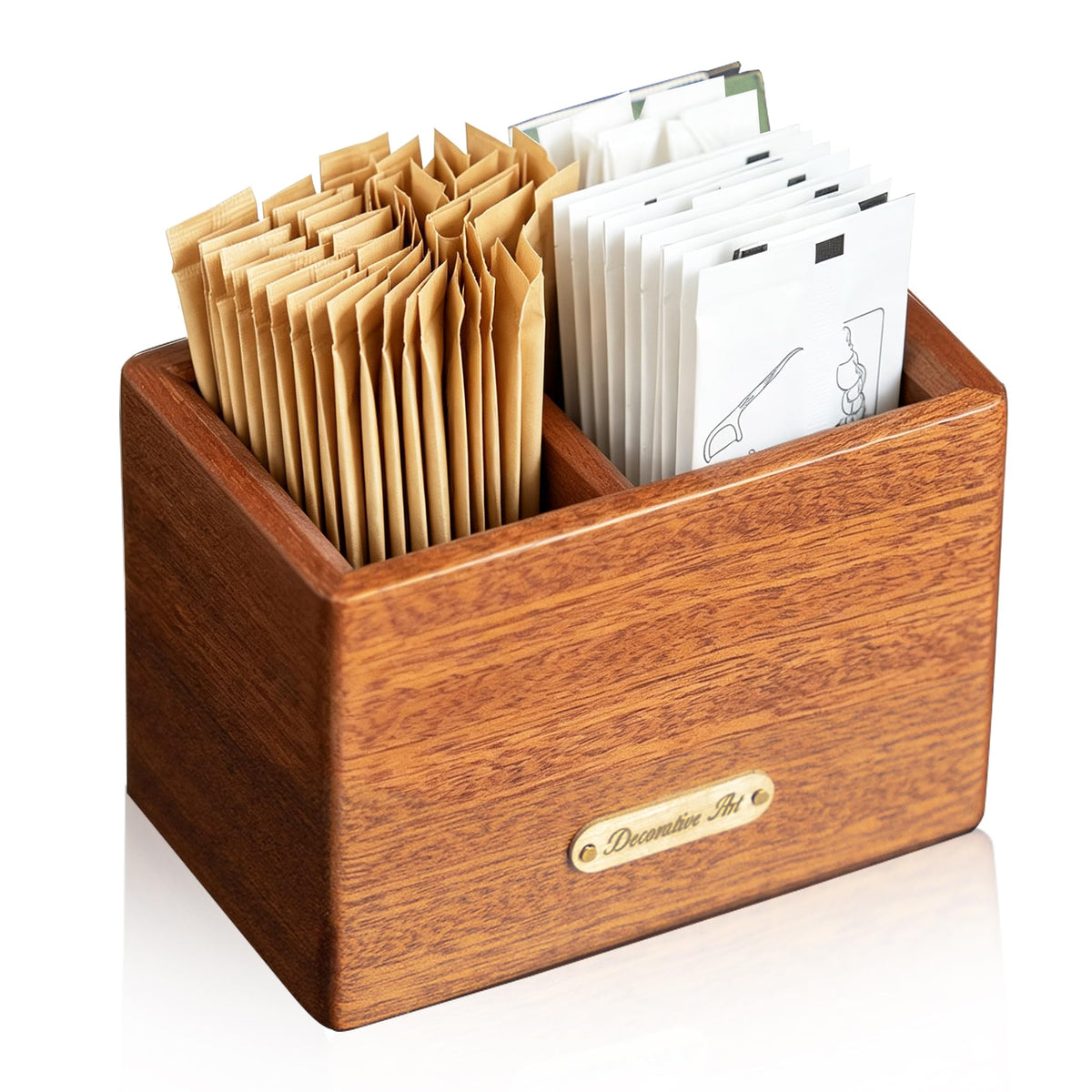 Wooden Toothpick Holder,Solid Wood Floss Pick Holder for Restaurant