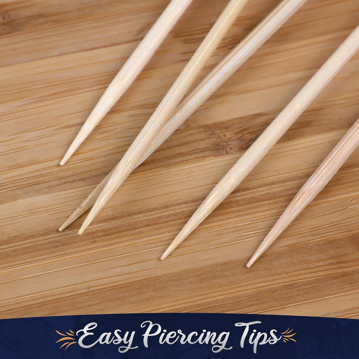 BambooMN Ball End Cocktail Picks - 3" (7.62cm) - Clear - 100 Pieces