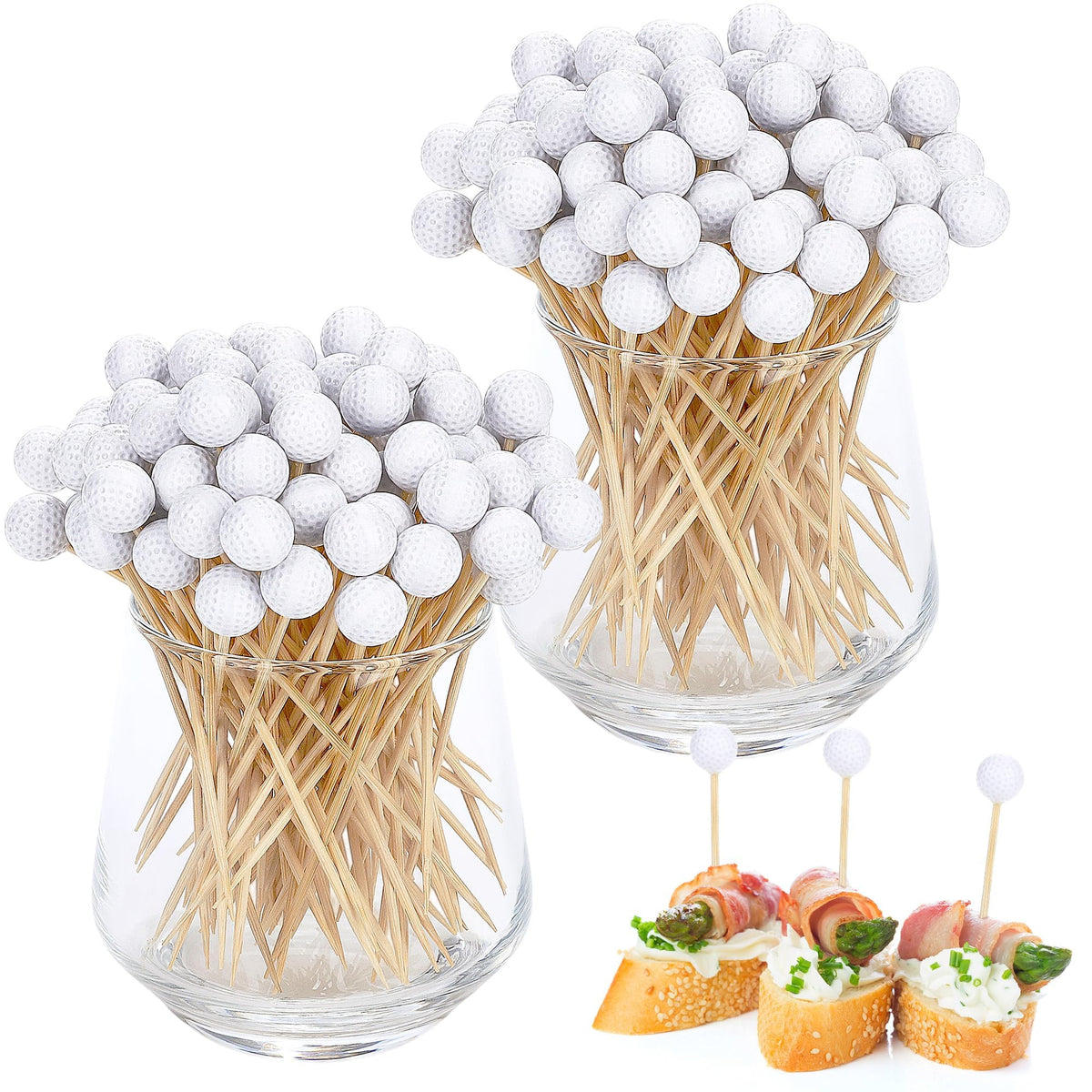 Aodaer 200 Pieces Oktoberfest Wooden Cocktail Picks Appetizer Fruits Bamboo Toothpicks Decorative Cocktail Sticks with Bavarian Flag for Fruits Dessert Appetizer Party Supplies