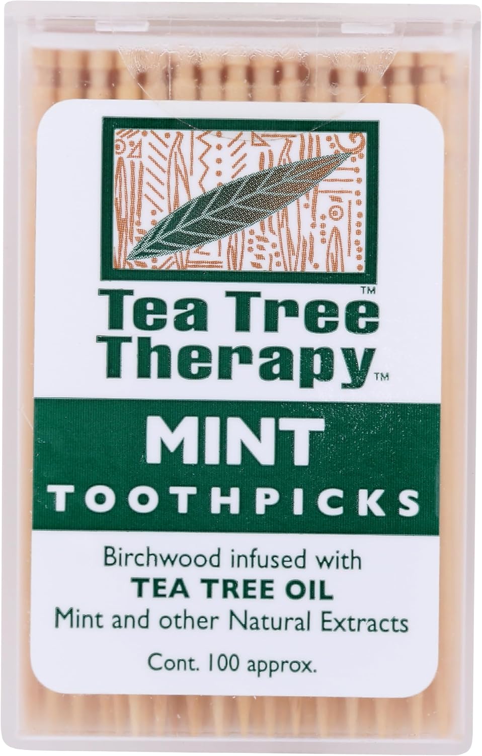 Tea Tree Therapy, Toothpicks Mint Tea Tree, 100 Count