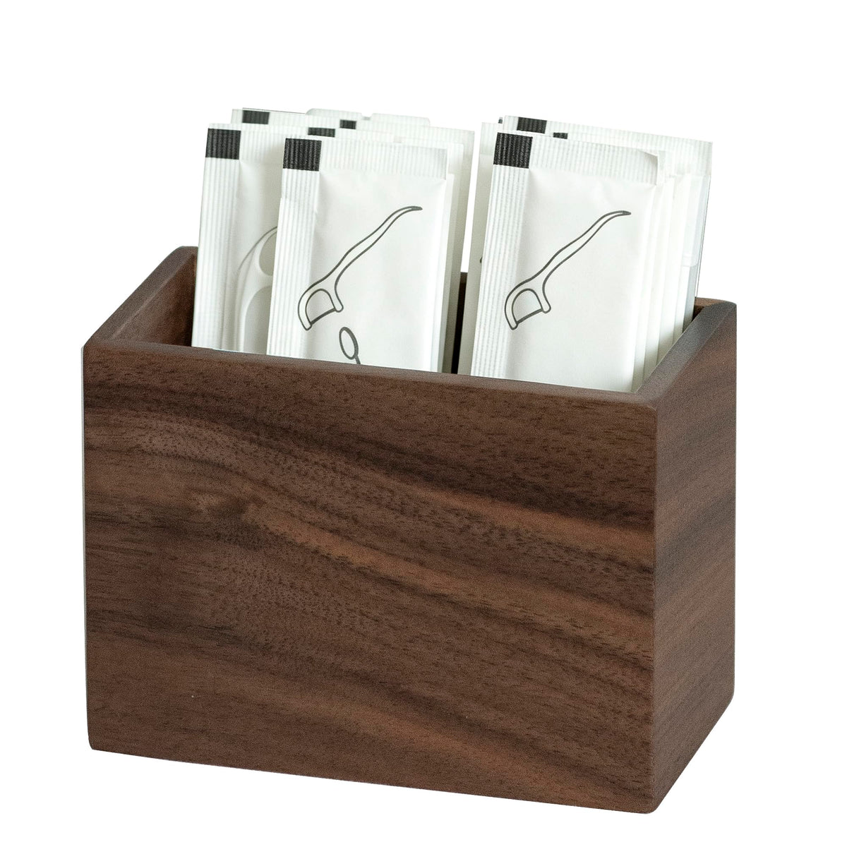 Wooden Toothpick Holder,Solid Wood Floss Pick Holder for Restaurant