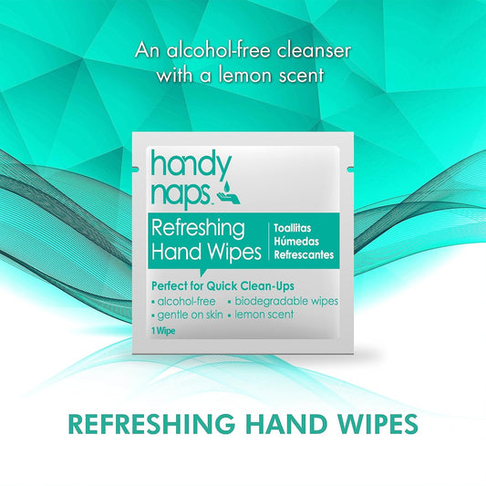 Handynaps Refreshing Hand Wipes, Alcohol-Free, Chemical-Free, 1000 Count